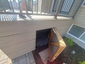 Composite deck with black aluminium railings, Ottawa
