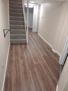 Vinyl plank flooring and laundry room, Ottawa