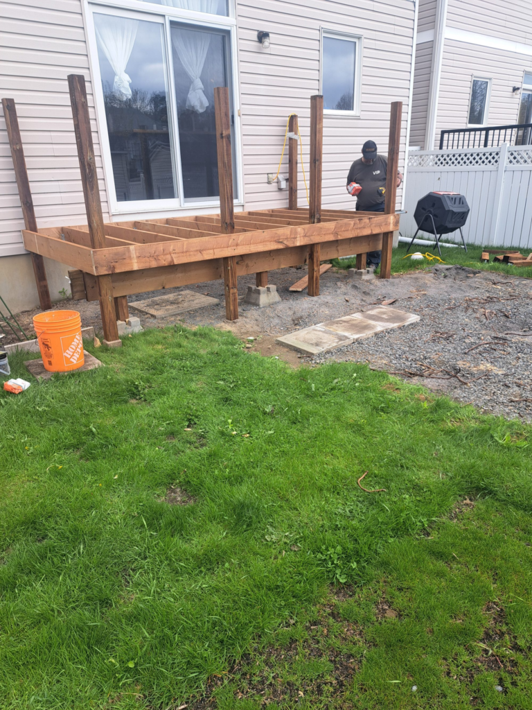 New deck framing during the Ottawa deck rebuild